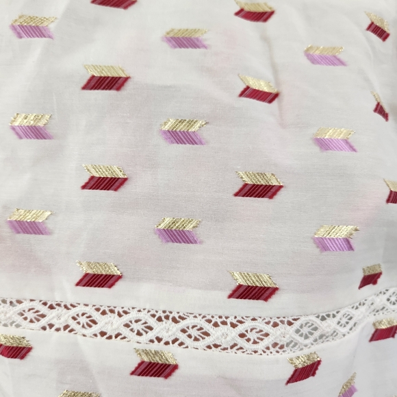 J. Crew White and Pink Patterned Blouse - Picture 6 of 8